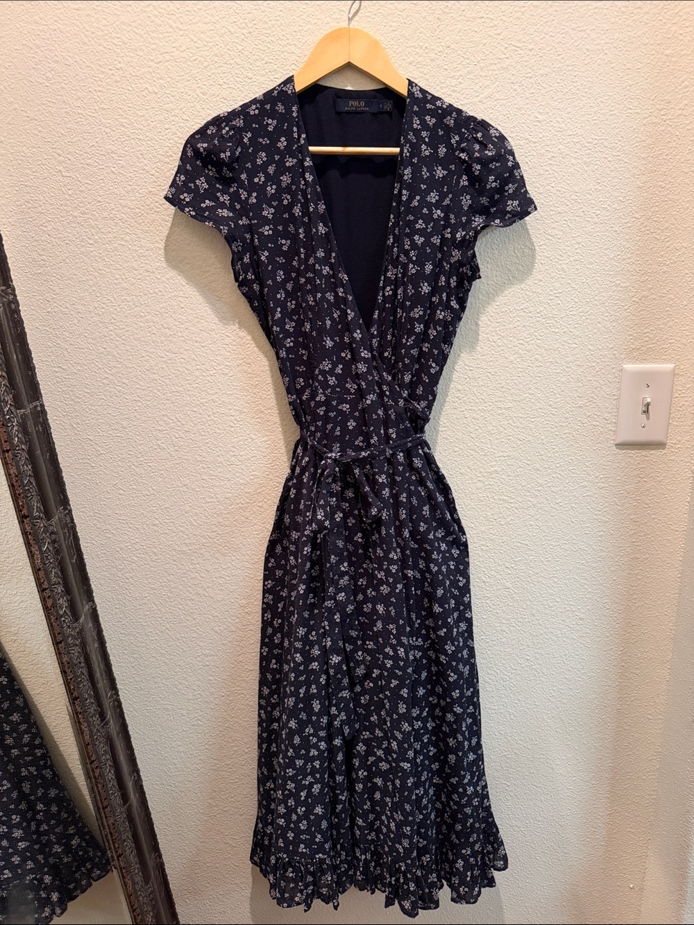 Ralph Lauren Navy Floral Wrap Dress 2   Old Money Quite Luxury Classic